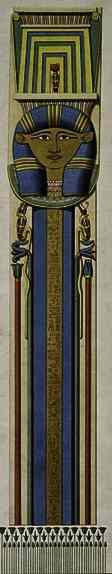 Goddess Hathor head columns drawn by Prisse d'Avennes