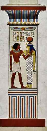 18th dynasty column by Prisse d'Avennes 1878