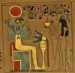 A lady brings offerings to Horus-Ra, by the Earl of Belmore.