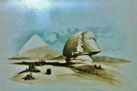 A mystic view of the Sphinx and Pyramids